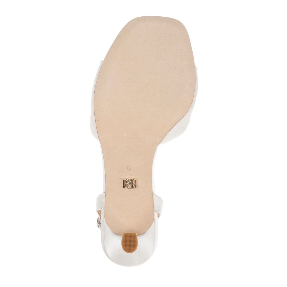 Badgley Mischka Dora White Slingback Sandals NIB Size 7.5 Bridal - Picture 8 of 8